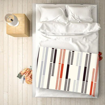 The Range Dashed Stroke Pattern Blanket - Red