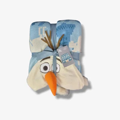 The Range Disney Boutique Frozen Olaf Knitted Fleece Throw - Light Blue