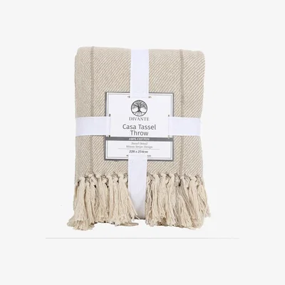 The Range Casa Tassel Throw - Natural