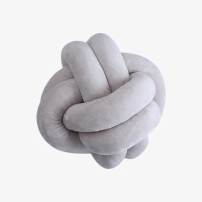 The Range Ball Shaped Velvet Throw Pillow - Grey