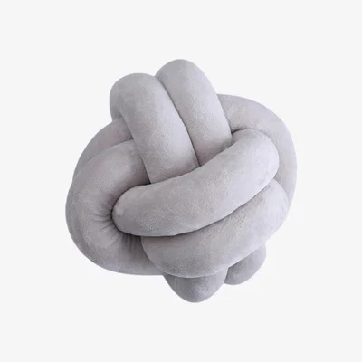 The Range Ball Shaped Velvet Throw Pillow - Grey