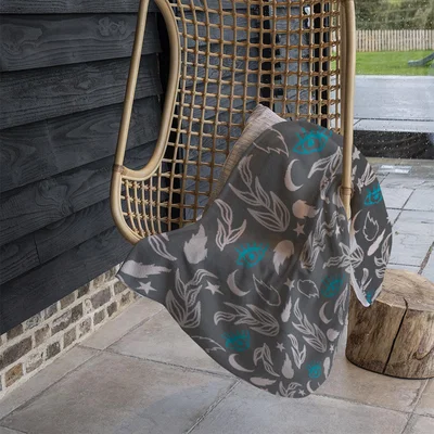 The Range Floral Magic Eyes Blanket - Brown