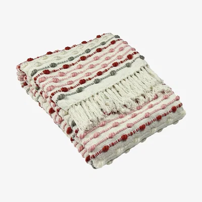 The Range Dhadit Stripe Throw - Blush