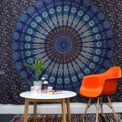 The Range Single Cotton Bedspread  Wall Hanging Cycle of Ages MultiColorColor - Multicolor