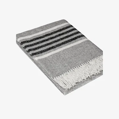 The Range Richmond Reclaimed Wool Throw  - Grey