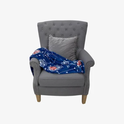 The Range NFL Fleece Crest Blanket - Blue/White/Red