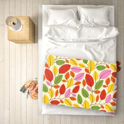 The Range Colourful Autumn Leaves Blanket - Yellow