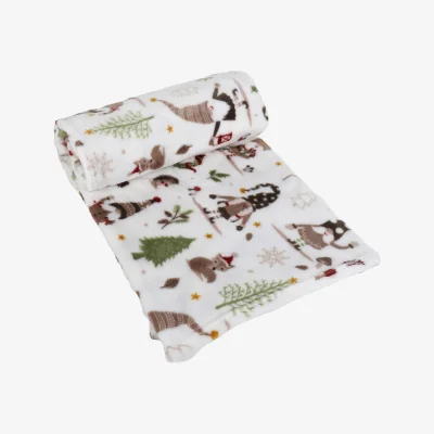 The Range Gonks Fleece Throw - Natural