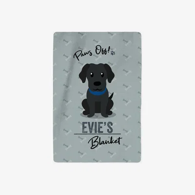 The Range Personalised Black Labrador Blanket - Paws Off