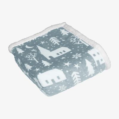 The Range Winter Walk Fleece Throw - Mist Blue