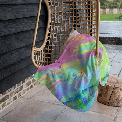 The Range Fuzzy London Blanket - Blue