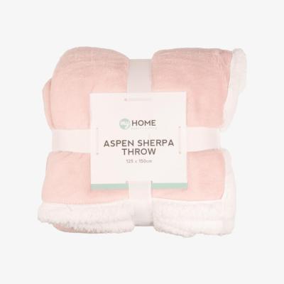 The Range Aspen Sherpa Throw - Blush