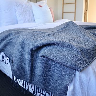 The Range Soho Wool Blend Throw - Light Grey