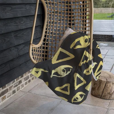 The Range Eyes  Pyramids Blanket - Gold