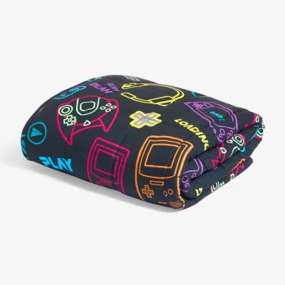 The Range OHS Kids Gaming Print Weighted Blanket - Black