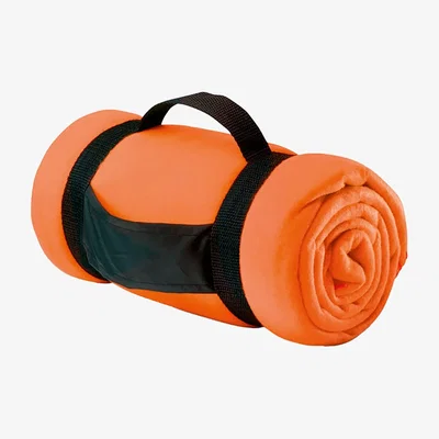 The Range SOLS Stavenger Fleece Plaid Blanket - Bright Orange