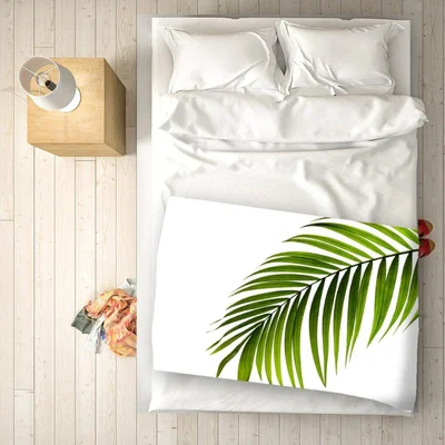 The Range Single Palm Leaf Blanket - Green