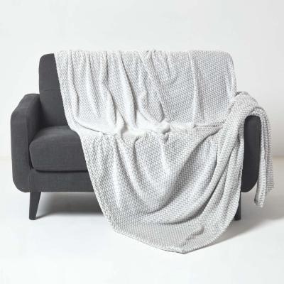 The Range Homescapes Mora Faux Fur Velvet Throw - Grey / 200cm