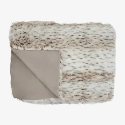 The Range Bosie Lamina Animal Print Fur Throw - Natural