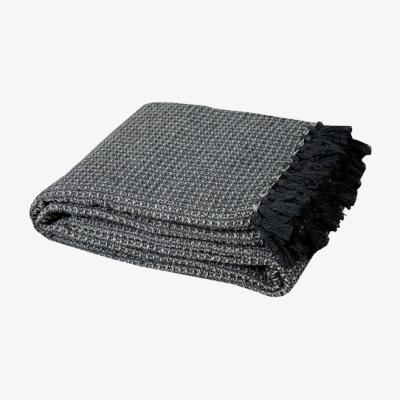The Range Cotton Two Tone Honeycomb Sofa Throw - Dark Grey