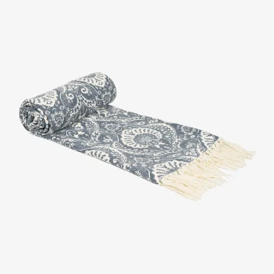 The Range Nadia Printed Throw - Blue