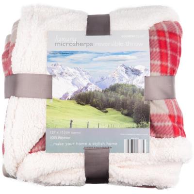 The Range Fleece Throw With Sherpa Reverse Check