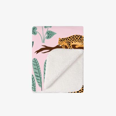 The Range Hand Drawn Leopards Blanket - Pink
