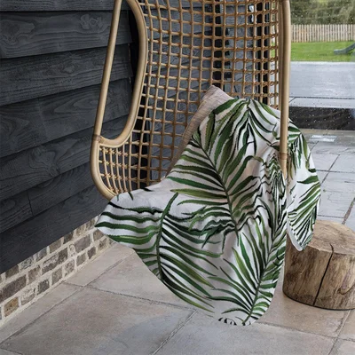 The Range Palm Leaves Blanket - Green / 242cm