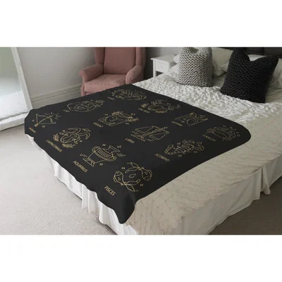 The Range Zodiac Sign Set Soft Blanket - Gold