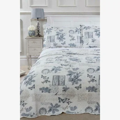 The Range Wordsworth Butterflies Bedspread - Grey / Double