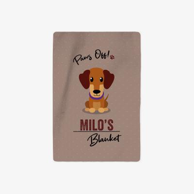 The Range Personalised Caramel Dachshund Blanket - Paws Off