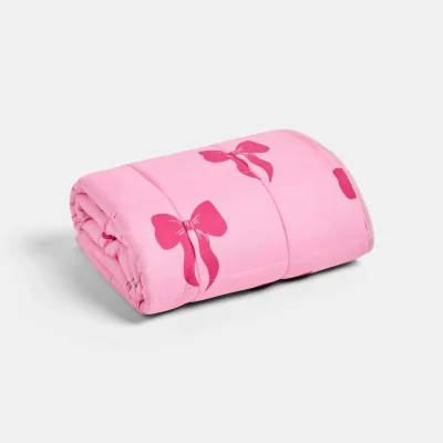 The Range OHS Kids Bow Print 3kg Weighted Blanket - Pink