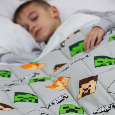 The Range OHS Kids Minecraft Weighted Blanket - Grey