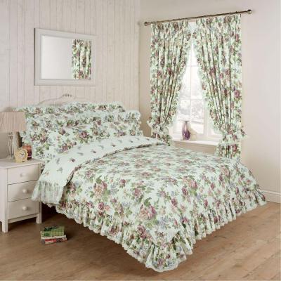 The Range Country Victoria Quilted Fitted Bedspread - Green/Multi / King