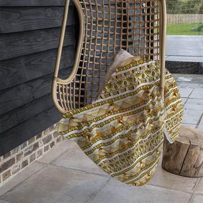 The Range Ornament Of Ancient Egypt To The Frescoes Blanket - Yellow