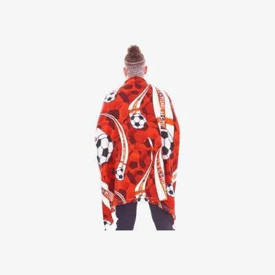 The Range Public Dealz Fleece Blanket - Red/White/Black