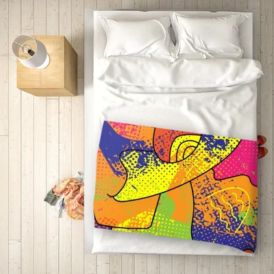 The Range Bright Abstract Pattern Blanket - Red