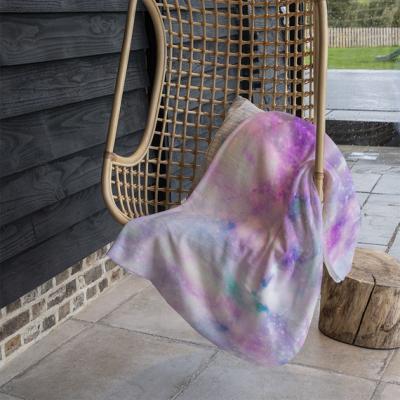 The Range Starry Galaxy Print In Unicorn Colours Blanket - Pink