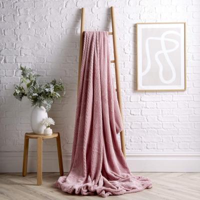 The Range Cloud Honeycomb Throw - Blush Pink / 150cm