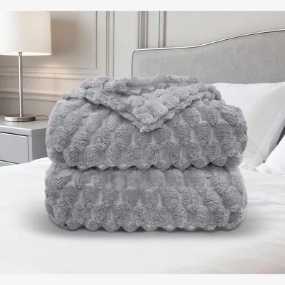 The Range Super Snug Chunky Popcorn Throw 200x240 - Silver