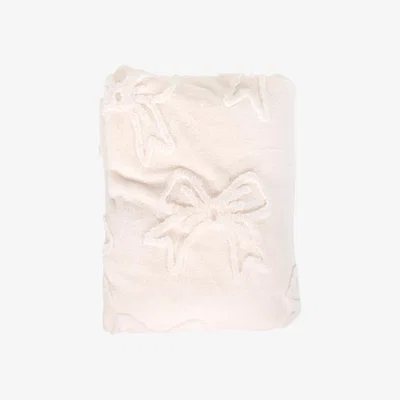 The Range Bow Faux Fur Throw - Ivory