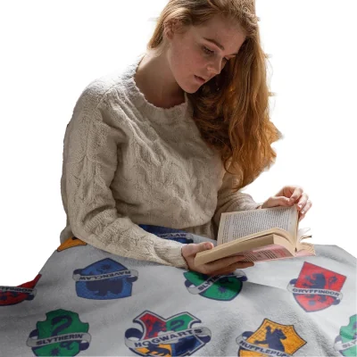 The Range Harry Potter Fleece House Crests Blanket - Multicoloured