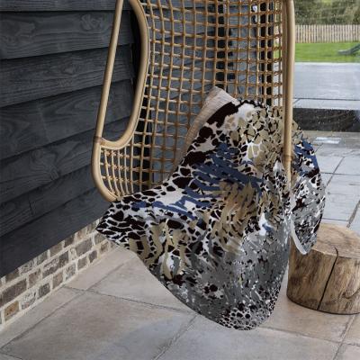 The Range Mixed Animal Print Blanket - Blue