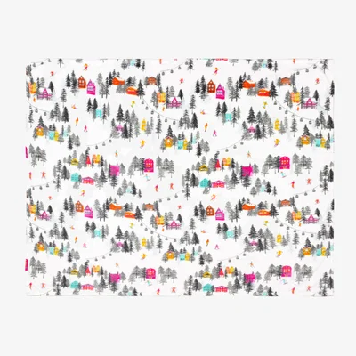 The Range Aspen Printed Fleece Throw - Snow