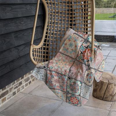 The Range Luxury Oriental Tile Blanket - Pink