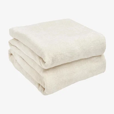 The Range Highams Soft Knitted Fleece Throw Blanket Bedspread - Yellow / 150cm