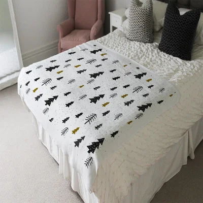 The Range Winter Graphic Soft Blanket - White