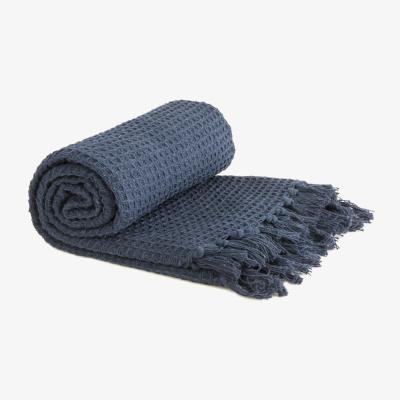 The Range Honeycomb Throw - Navy / 228cm