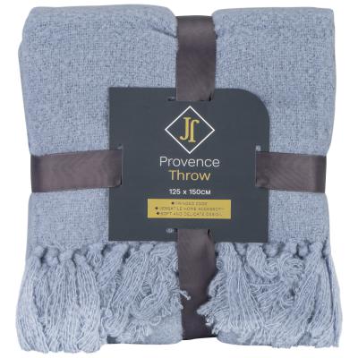 The Range Provence French Blue Faux Mohair Throw - French Blue