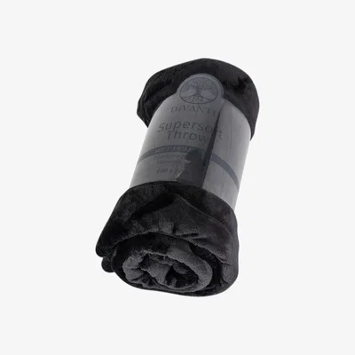 The Range Supersoft Throw - Black / Extra Large